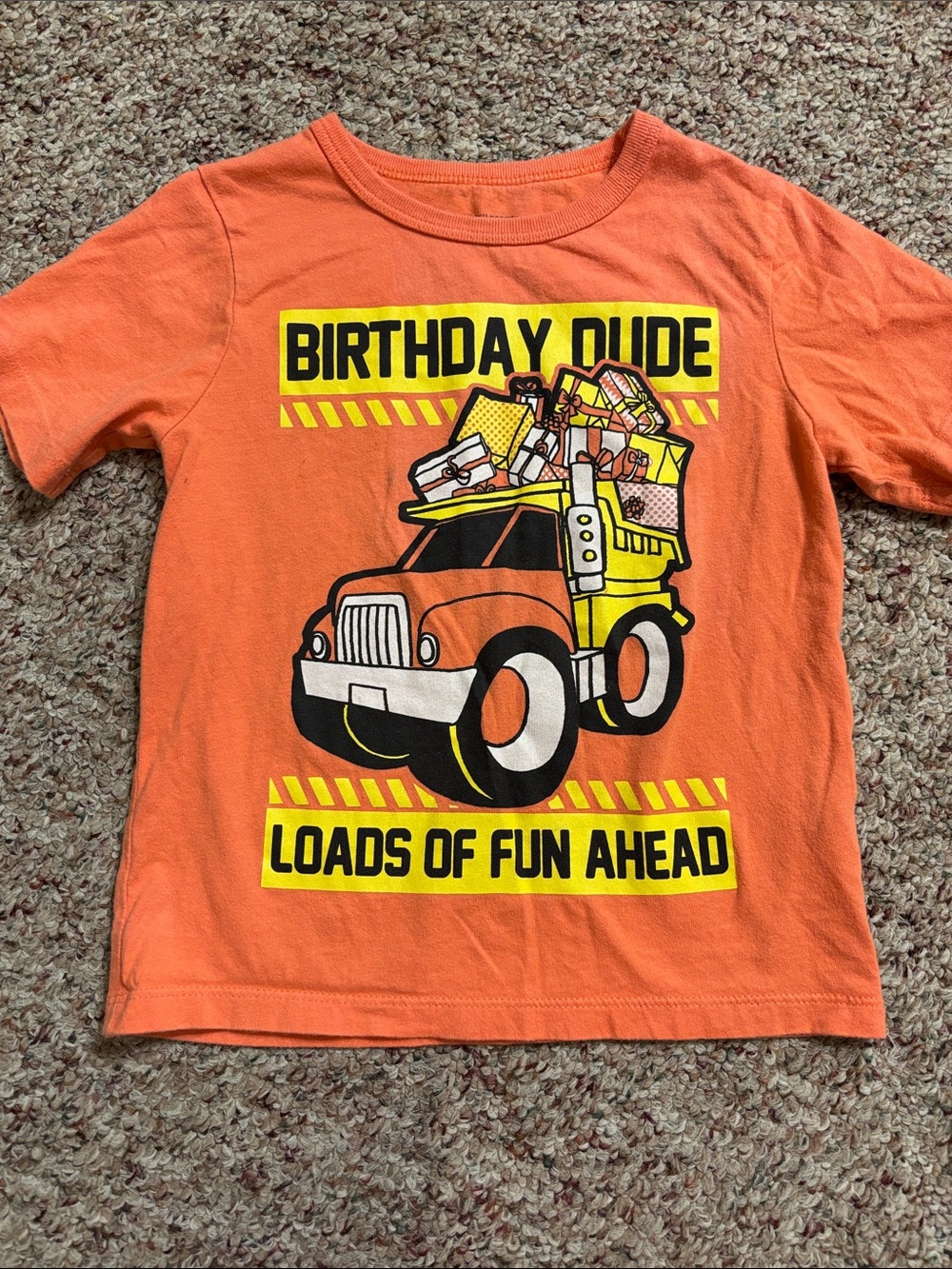 Birthday Dude Orange Kids Tee - Loads of Fun Ahead